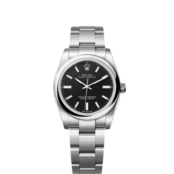 Oyster Perpetual 34 Oyster, 34 mm, Oystersteel Ref. 124200-0010