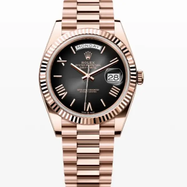 Rolex Day-Date 40 228235 2025 Unworn Ombré Oscars Dial Rose Gold Full Se